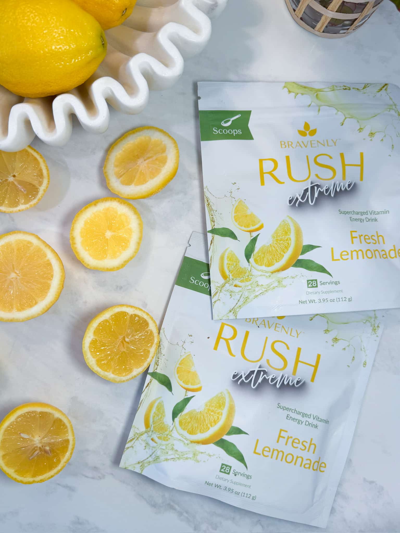 IMG_3935 Two Rush Extreme - Fresh Lemonade bags surrounded by lemons